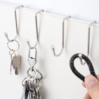 Double-head S-hook Stainless Steel S-shaped Hook, Solid Load-bearing Double-hook For Kitchen Storage And Storage, Bathroom Hook