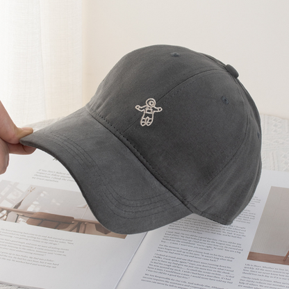 Unisex Mini Astronaut Embroidered Korean-style Casual Baseball Cap, Suitable For Daily Commuting And Outdoor Outings, Makes Your Face Look Smaller.