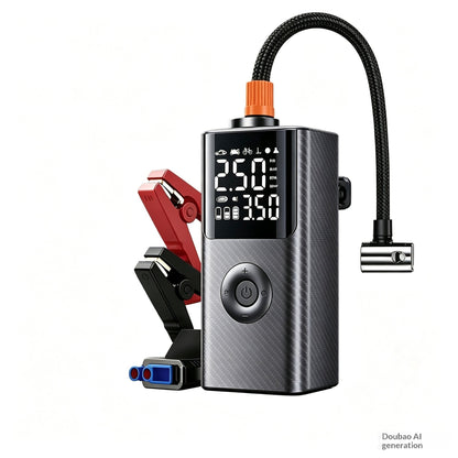 Portable Car Battery Starter With Air Pump