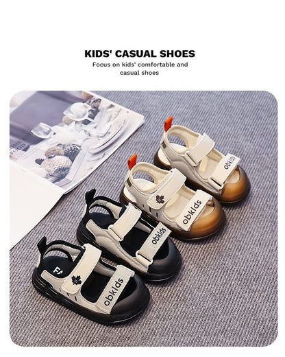 Children's Beach Shoes Summer New Style Medium And Large Children's And Boys' Sandals Velcro Children's Shoes