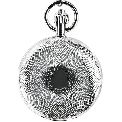 Dual-display Folding Cover Sun-moon-star Automatic Mechanical Pocket Watch