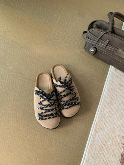 Strap Slip-on Closed-toe Mules