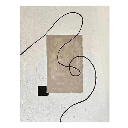 Pure Hand Drawing Minimalist Black And White Living Room Decorative Painting