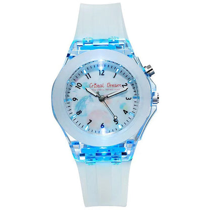 Silicone Cartoon Children's Luminous Fruit Pattern Watch