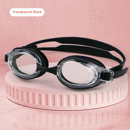 Plain Light Swimming Glasses HD Anti-fog Waterproof Professional Comfortable Big Frame Not Tight