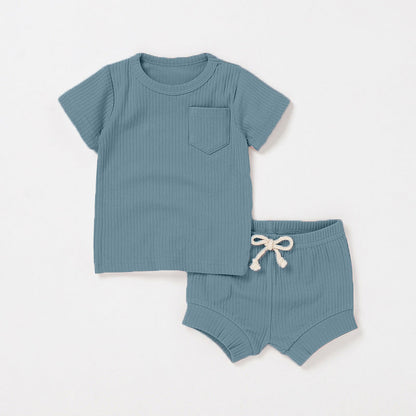 Newborn Short-sleeve And Shorts Set