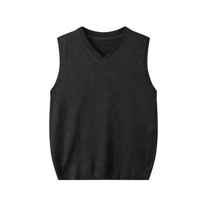 Fashionable V-neck Pullover Knit Vest For Early Spring