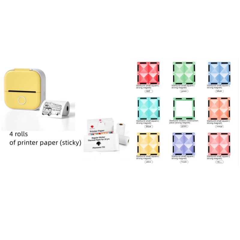 Portable Mini Thermal Label Printer Home Photo Printer Student Wrong Question Printer Bluetooth-compatible Mini Label Printer Price Tag