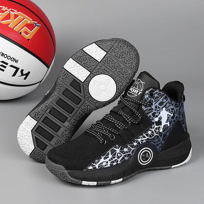 Boys Mesh Breathable Durable Casual Basketball Sneakers
