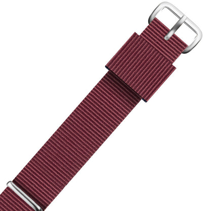 Nylon DW Watch Strap One Piece With Woven Loop And Striped Canvas Watch Band