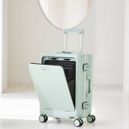 20 Inch 24 Inch Aluminum Frame Luggage Compartment, Front Opening Luggage Compartment, TSA Lock, Silent Rotating Wheel, Business Travel Hand Held Rolling Case
