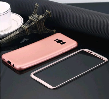 S8 Plus New 360 Degree All-inclusive Mobile Phone Case S8 Paint TPU PC Fuel Injection Soft Shell Combination Shatter-resistant Cover