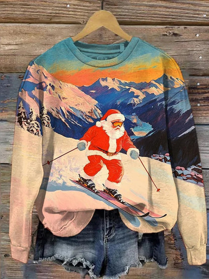 Fashionable Printed Sweatshirt With Long Sleeves