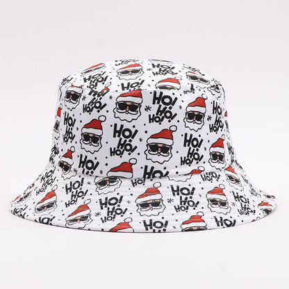 European And American Digital-print Bell-shaped Reindeer Bucket Hat