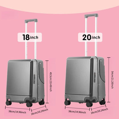 Children's Travel Luggage, Children's Seat Travel Luggage, 20 Inch Foldable Seat With Backrest. Computer Case With USB Port And 360 Degree Rotating Wheel. Hard Shell Luggage