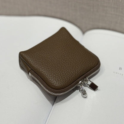 First-layer Cowhide Jewelry Pouch Mini And Convenient