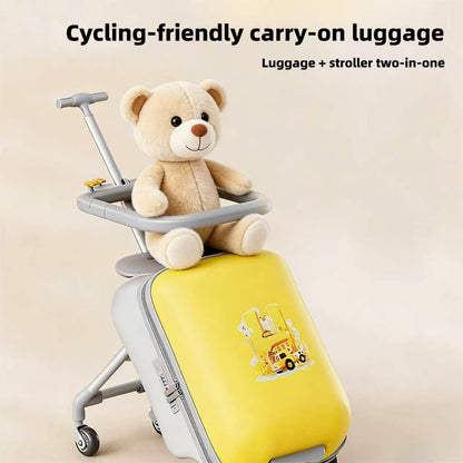 20 Inch Detachable Suitcase, Children's Riding Luggage, TSA Lock, Universal Wheels Multifunctional Lockable Rolling Suitcase, With USB Port, Suitable For Travel