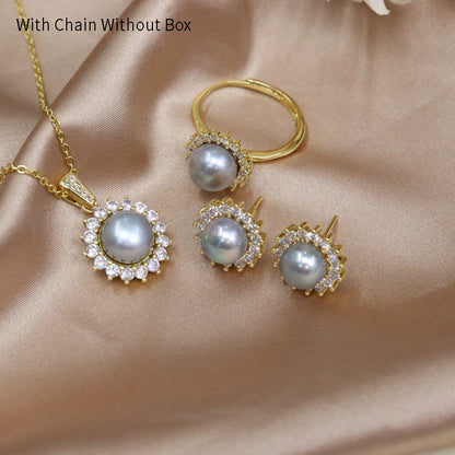 Freshwater Pearl Simplicity All-match Necklace Suit