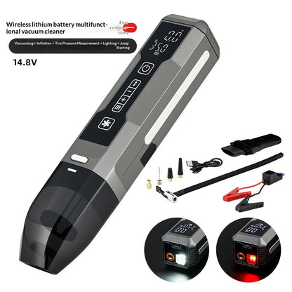 Multifunctional Cordless Car  Starter & Tire Inflator Vacuum Cleaner, High Power For Vehicles