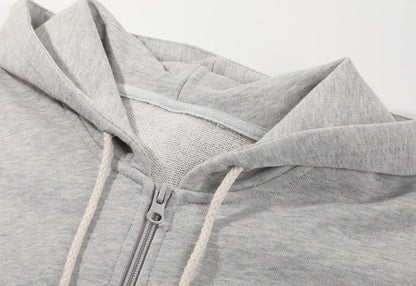 Relaxed Stylish Versatile Zip-up Cardigan Top