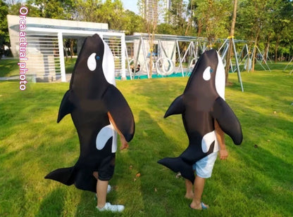 Killer Whale Marine Life COS Costume Childrens Parent-Child Outfit