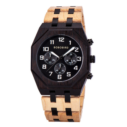 Wooden Watch T92 Quartz Decoration