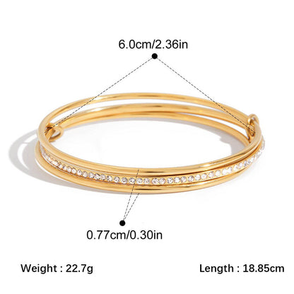 High-end Stainless Steel Zircon Bracelet That Wont Fade
