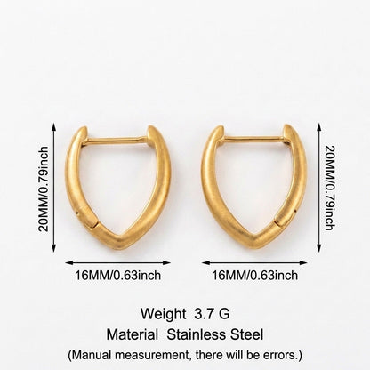 Gold-plated V Shaped Earrings