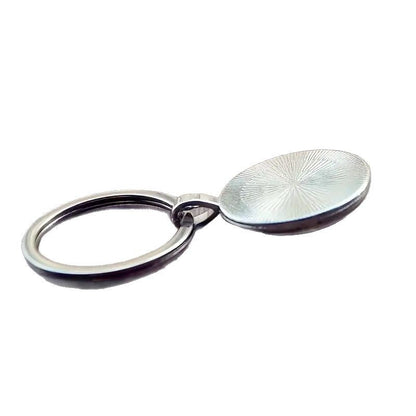 Seven-pointed Star Letter Pattern Glass Pendant Keychain