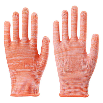 Labor Protection Colored Nylon PU-coated Safety Gloves