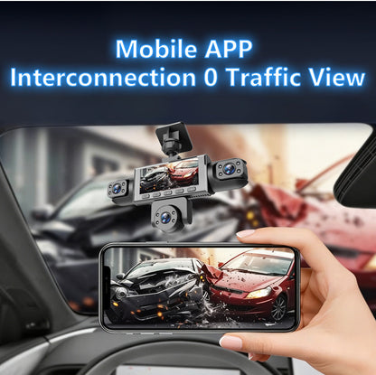 Five Camera Driving Recorder, 1080P High-definition Night Vision, Mobile App For Viewing Videos