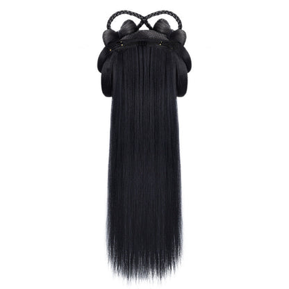 Ancient Costume Wig Female Ancient Style Han Chinese Clothing Lazy Whole Head Cover