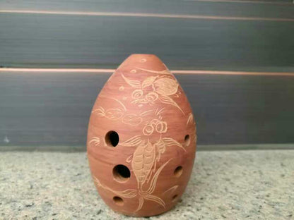 seven star Ancient Xun Musical Instrument, Eight Hole Taoxun Pear Shaped Taoxun Musical Instrument