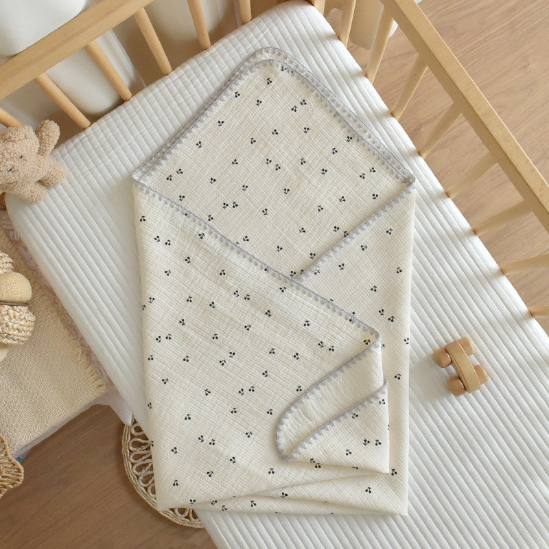 Baby Pure Cotton Three-layer Gauze Swaddle Blanket Bath Towel