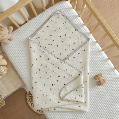 Baby Pure Cotton Three-layer Gauze Swaddle Blanket Bath Towel