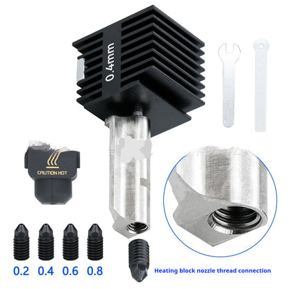 3D Printer Accessories A1A1 Mini Model Nozzle Assembly Hardened Steel Hot End