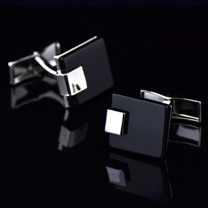 Business Black Agate Cufflinks