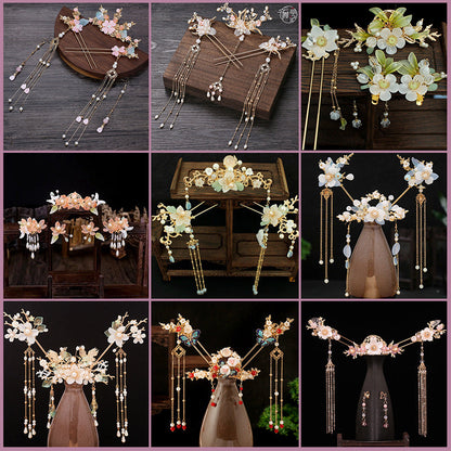 Tassel Full Set Antique Hair Clasp Chinese Style Classical Simplicity Hair Accessories
