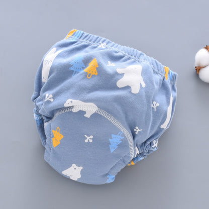 Baby washable 6-layer gauze training pants