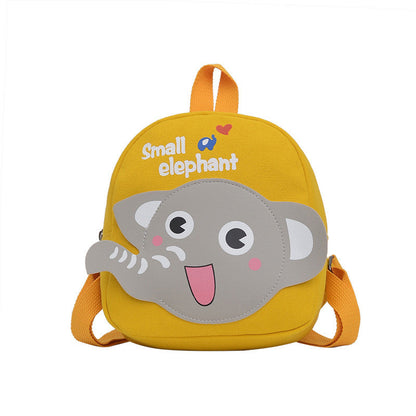 Boys Canvas Backpack Cute Cartoon School Bag