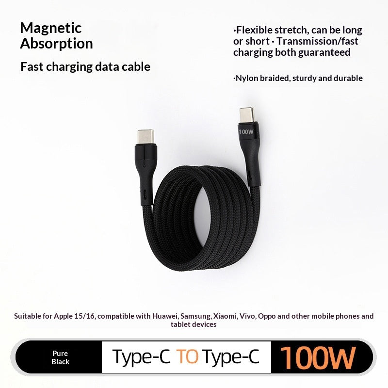 Magnetic Data Cable Organizer Fast-charging Cable Car Charging Cable