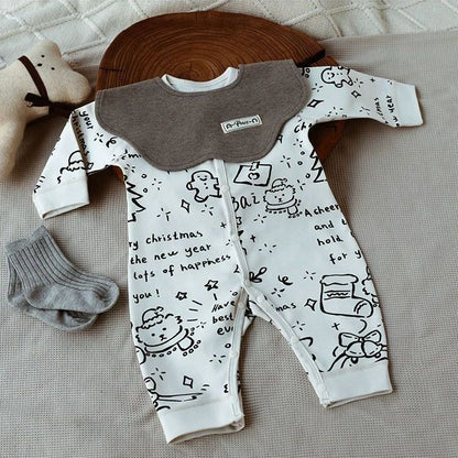 Spring And Autumn Pure Cotton Baby Onesie
