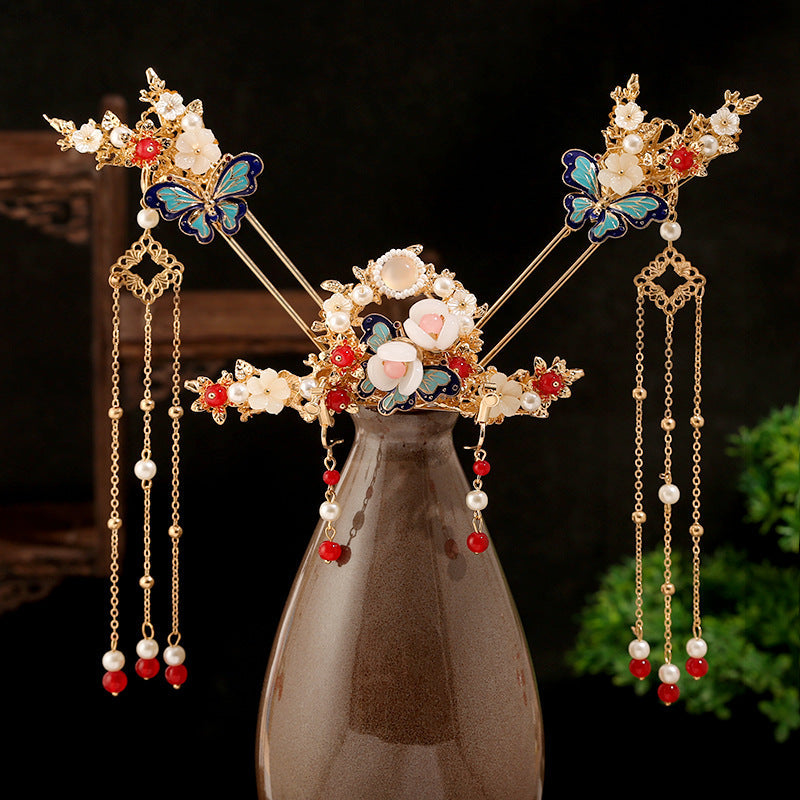 Tassel Full Set Antique Hair Clasp Chinese Style Classical Simplicity Hair Accessories