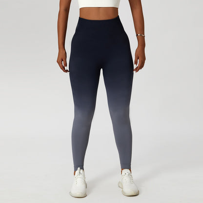 Gradient Fitness High Waist Sportswear Tight Outdoor Pants