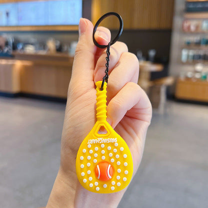 Creative Tennis Racket Sports Keychain Pendant
