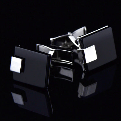 Business Black Agate Cufflinks