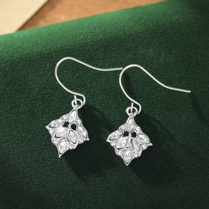 Minimalist Zircon-Inlaid Vintage Pendant Earrings