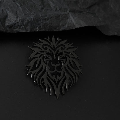 Retro Hollowed-Out Lion Brooch Accessory