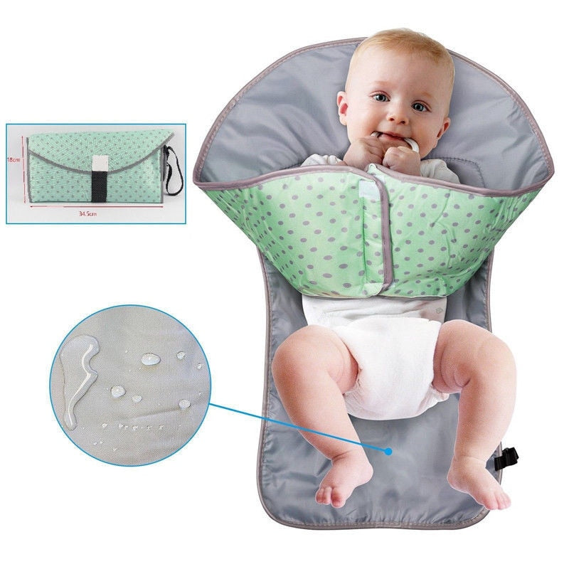 3-in-1 Portable Baby Diaper Changing Mat & Waterproof Nappy Pad