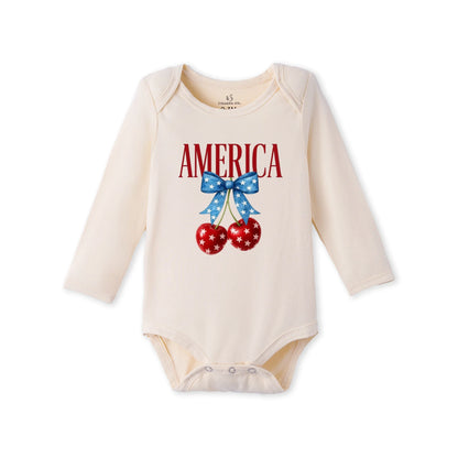 American Cherry Bamboo Baby Onesie